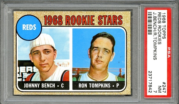 1968 Topps Hall of Famers PSA-Graded Trio (3 Different) Including Ryan, Bench and Seaver